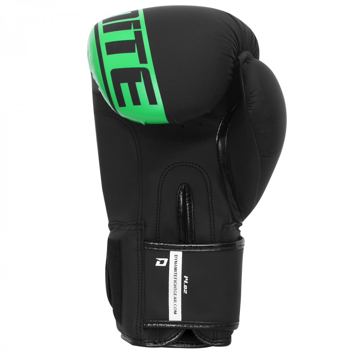 Dynamite Kickboxing Boxing Gloves - Black/Green - 14 OZ