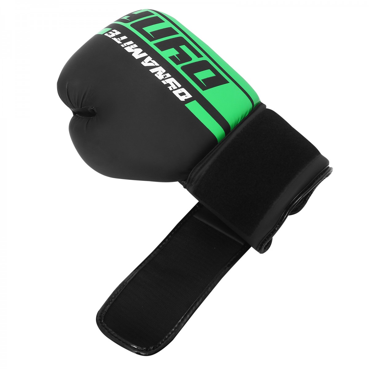 Dynamite Kickboxing Boxing Gloves - Black/Green - 14 OZ