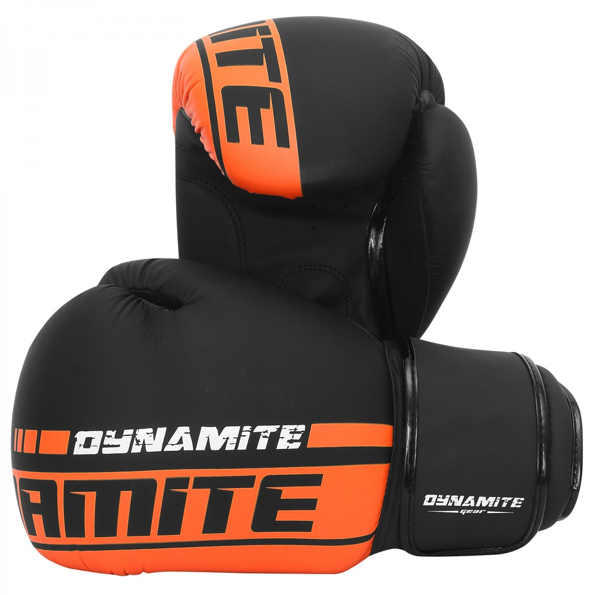 Punching Bag Dynamite Kickboxing Boxing Gloves - Matt Black/Orange 8oz