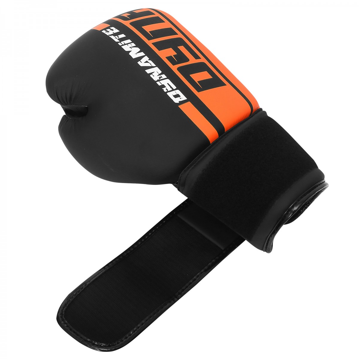 Punching Bag Dynamite Kickboxing Boxing Gloves - Matt Black/Orange 8oz