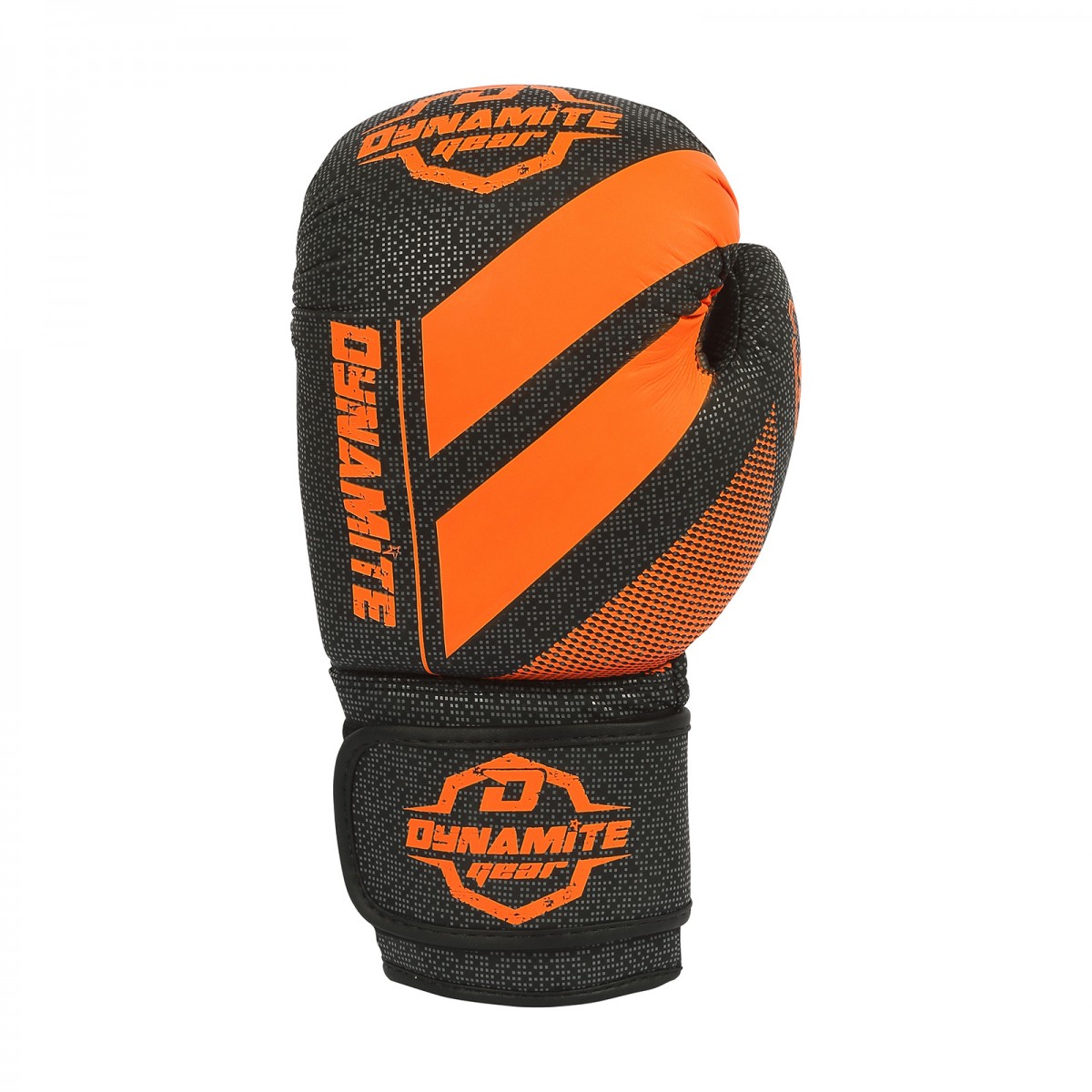 Punching Bag Dynamite Kickboxing Boxing Gloves - Matt Black/Orange 12oz